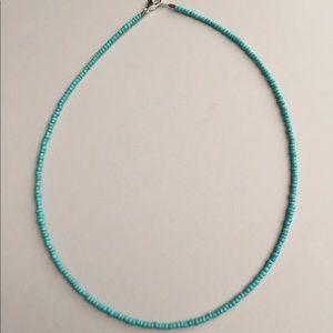 16 inch Turquoise Seed Bead Necklace